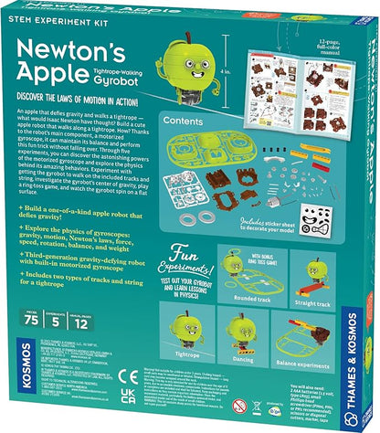 Thames & Kosmos Newton’s Apple: Tightrope-Walking Gyrobot | Build a Gravity-Defying Robot | Explore Forces & Motion, Physics of Gyroscopes | Ages 8+ w/Help; 12+ for Independent Play
