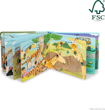 Melissa & Doug Children's Book - Poke-A-Dot: The Wheels on the Bus Wild Safari (Board Book with Buttons to Pop)