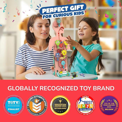 Smartivity Human Body Model for Kids 6-12 Years | Learn Body Organs, Functions with Fun Card Games | Cool Birthday Gift for Boys & Girls | DIY STEM Science Toys for Kids 6,7,8,9,10,11,12 Years I