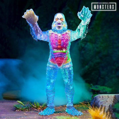 Super7 Super Cyborg Universal Monsters Creature from The Black Lagoon (Clear) - 11" Universal Monster Movies Action Figure Classic Movie Collectibles