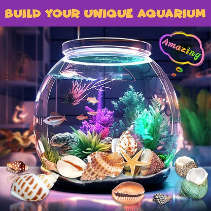 Ocean Fossil Dig Kit, Dig up 20+ Real Shells & Seasnails, STEM Educational Activity Set Sea Creatures Excavation Toy for Kids, Marine Biology Geology Science Kit, Gift for Boys and Girls Age 6+