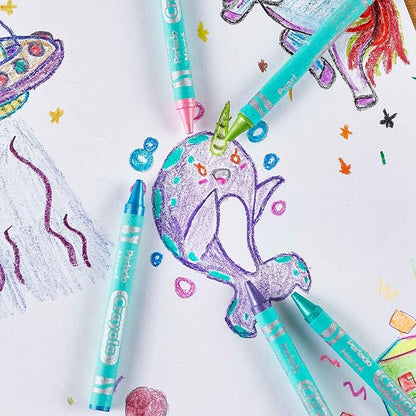 Crayola Pearl Crayons, Pearlescent Colors, 24 Count, Coloring Supplies, Gift for Kids, Ages 3, 4, 5, 6