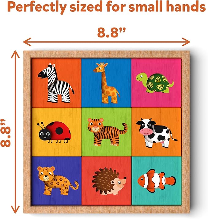 Skillmatics Animal Pattern Puzzle Set - Educational Wooden Toy for Toddlers, Matching & Learning Game, Gifts for Boys & Girls Ages 18 Months and up