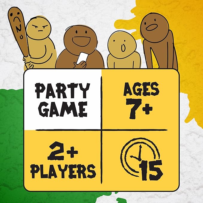 Exploding Kittens Poetry for Neanderthals Expansion Pack 2+ Players - Ages 7+ - 15 Minutes to Play - Original Game Required, 500 Cards - Party Game, Family Game Night, Kid and Adult Card Game