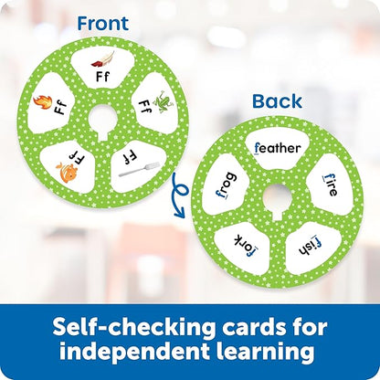 Learning Resources Skill Builders Letter Quiz Wheel, Alphabet Flash Cards, Reading Games, Sight Words Flash Cards Kindergarten, Ages 3 and Up