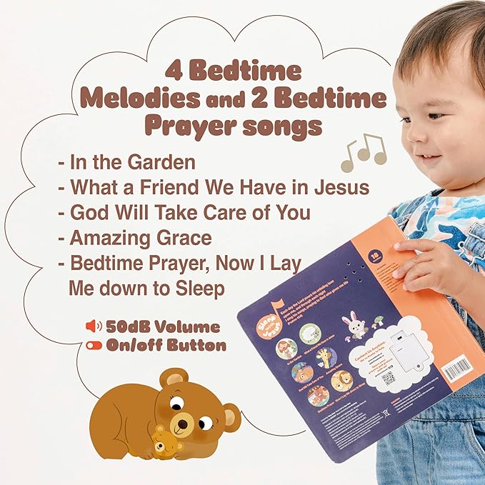 Sleep with Jesus – 4 Hymn Melodies and 2 Prayer Songs, Bedtime Music Books for Toddlers, Lullabies for Babies, Prayer Book for Little Ones, Religious Gift Idea- New Year, Baptism Gifts