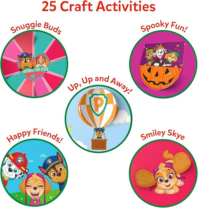 Skillmatics Scissor Skills Activity Book - Snip Snip PAW Patrol, 25 Fun Cutting & Creative Activities for Preschoolers, Fine Motor Skills, Felt Craft Kit, Gifts for Ages 3, 4, 5, 6, 7