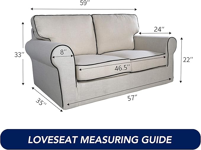 PureFit Reversible Quilted Sofa Cover, Water Resistant Slipcover Furniture Protector, Washable Couch Cover with Non Slip and Elastic Straps for Kids, Dogs, Pets (Loveseat, Dark Gray/Beige)