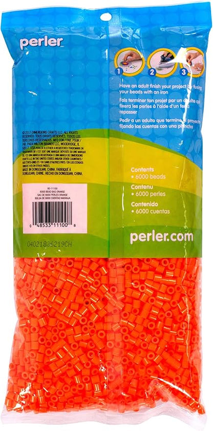 Perler Beads Fuse Beads for Crafts, 6000pcs, Orange
