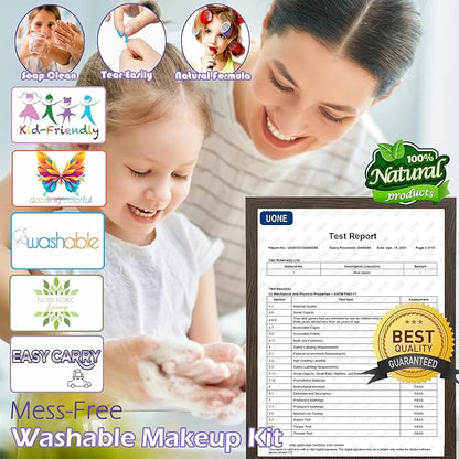 Kids Makeup Kit Girls Toys - Toys for Girls Real Washable Makeup Girls Princess Gift Play Make Up Toy Makeup Vanities for Girls Age 4-12 Year Old Children Gift Birthday