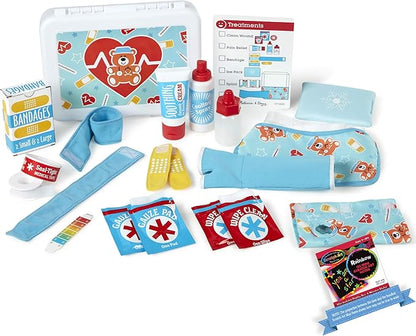 Get Well First-Aid: Pretend Play Set & 1 Me l i ssa & Doug Scratch Art Mini-Pad Bundle (30601)