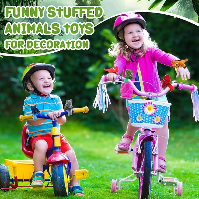 Lenwen 8 Pcs Stuffed Animal Slap Bracelets for Kids Plush Animals Slap Bracelets Bulk Cute Tiger Giraffe Turtle Koala Bracelets Wrist Animals for Girls Boys Valentine's Day Party