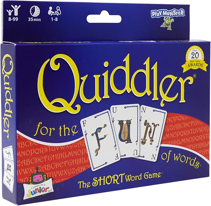 Quiddler Card Games for Kids - Playing Cards Word Games, Deck of Cards, Fun Family Games for Kids and Adults, Game Night, Travel Games, Multi-Player, Ages 8+