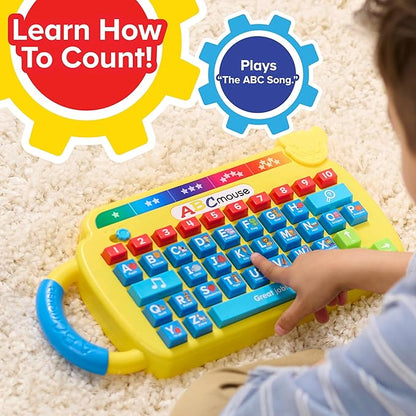Just Play ABCmouse®, Level-Up Learning Keyboard, 3 Learning Modes, Learning and Education, Pretend Play, Kids Toys for Ages 3 Up