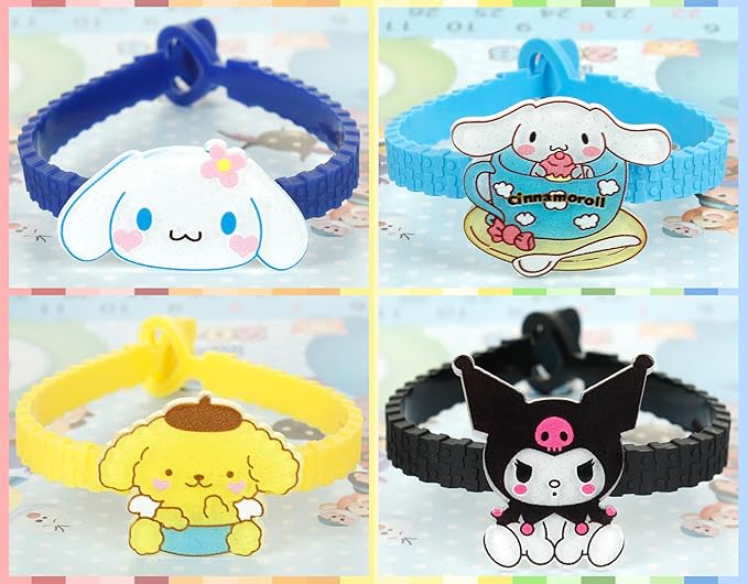 15pcs Cartoon Character Bracelets Wristband Bracelets for Birthday Party Supplies Favors Prize Rewards (dog)