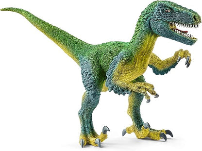 Schleich Dinosaurs Realistic Velociraptor Figurine with Moving Jaw - Detailed Prehistoric Jurassic Dino Figurine and Toy Truck, Durable for Fun Play for Boys and Girls, Gift for Kids Ages 4+