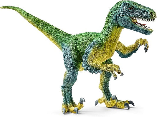 Schleich Dinosaurs Realistic Velociraptor Figurine with Moving Jaw - Detailed Prehistoric Jurassic Dino Figurine and Toy Truck, Durable for Fun Play for Boys and Girls, Gift for Kids Ages 4+