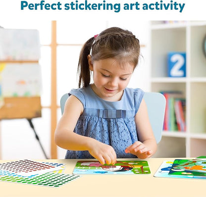 Skillmatics Art Activity - Dot It Combo, No Mess Sticker Art for Kids, DIY Craft Kits, Scrapbooking, Gifts for Boys & Girls Ages 3, 4, 5, 6, 7, Travel Toys for Toddlers