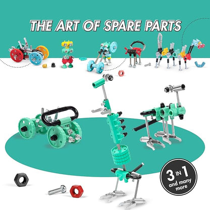 Dino Erector Set, Educational Build Your Own Robot Toy for Kids Ages 6 7 8 9+ Year Old Boys and Girls, Stem Building Toys Engineering Kit, Construction Toys Steam Gifts for Kids