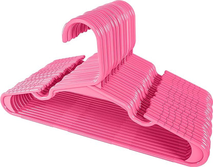 Utopia Home 40 Pack Kids Hangers - 11.5 Inch Plastic Baby Hangers for Closet - Childrens Hanger for Clothes & Infant Hanger for Closet - Ideal for Everyday Standard Use (Pink)