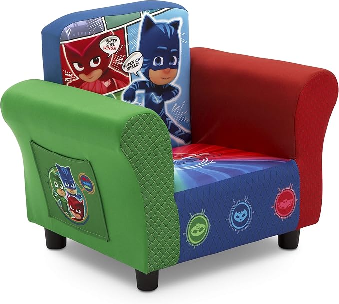 Delta Children Colorful Kids Upholstered Chair, Pj Masks