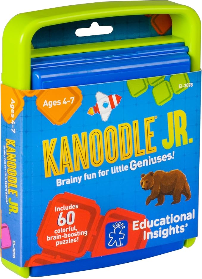 Educational Insights Kanoodle Jr. Brain Boosting Puzzle Game, Brain Teaser Game for Kids, 2-D & 3-D Puzzles, Gift For Kids Ages 4 to 7