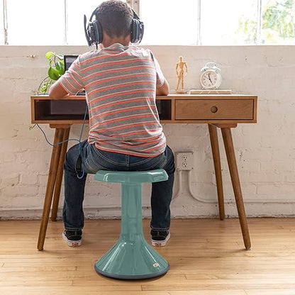 ECR4Kids ACE Active Core Engagement Wobble Stool, 18-Inch Seat Height, Flexible Seating, Seafoam