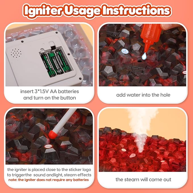 CUTE STONE Kids BBQ Grill Playset, Kitchen Toy Set, Realistic Smoke, Sound & Light,Kitchen Grill Playset,Toy Kitchen Accessories, Indoor Outdoor Interactive Pretend Play Toys for Boys Girls, 23.6" H