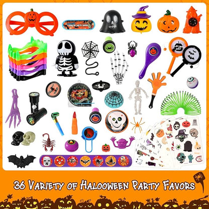 MGparty 200 Pcs Halloween Party Favors Bulk For Kids and Adult, Halloween Party Favors Prizes Box Toy Assortment, Carnival Game Prizes,Treasure Box Toys for Classroom,Birthday Gifts,Fidget Toys