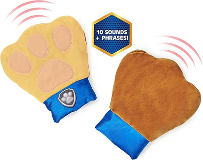 Paw Patrol, Chase Hero Paws Role Play Plush Toy with 10 Sounds and Phrases, Pretend Play Costume for Kids Ages 3 and up