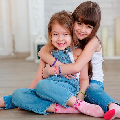 M SANMERSEN 2 in 1 Friendship Bracelet Making Kit for Girls, Arts and Crafts for Kids Ages 8-12, Birthday Gifts Ideas for Girl 8 9 10 11 12 Year Old, Bracelet DIY, Kids Bracelets String Maker Toys