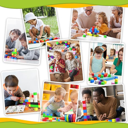 72pcs Magnetic Building Blocks for Toddlers, Large Magnet Construction Cube Toys for Kids, Preschool STEM Educational Sensory Montessori Square Toy for 3 4 5 6 Boys & Girls