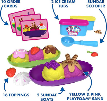 Educational Insights Playfoam Sand Ice Cream Sundae Set, Play Sand, Sensory Toy, Gift for Kids Ages 3+