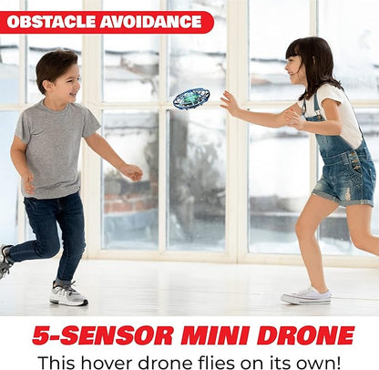 Force1 Scoot Hand Operated Drone for Kids or Adults - Hands Free Motion Sensor Mini Drones, Easy LED Indoor Rechargeable UFO Toy Flying Orb Ball Drone Toys for Boys and Girls (Blue)