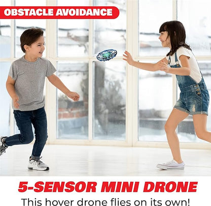Force1 Scoot Hand Operated Drone for Kids or Adults - Hands Free Motion Sensor Mini Drones, Easy LED Indoor Rechargeable UFO Toy Flying Orb Ball Drone Toys for Boys and Girls (Blue)