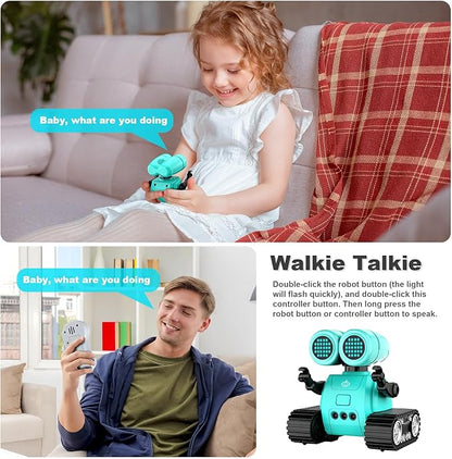 Hamourd Robot Toys - Kids Toys Rechargeable RC Robots with Gesture Sensing, Walkie-Talkie, Flexible Head & Arms, Programming Motion, Dance Moves, Music, Shining LED Eyes, Girls Boys Toys Birthday
