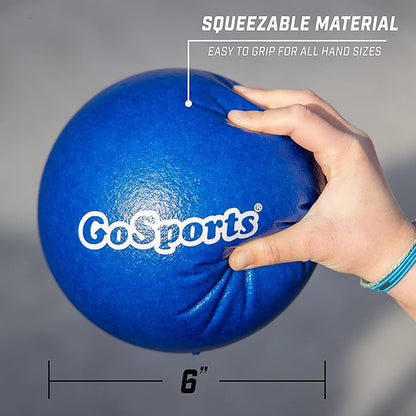 GoSports Soft Skin Foam Playground Dodgeballs - Set of 6 Includes Mesh Carry Bag