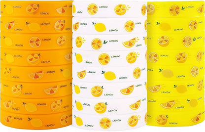 Cleverplay 24 Pack Lemon Wristbands Bracelets, Birthday Decoration Lemon Party Favors for Kids