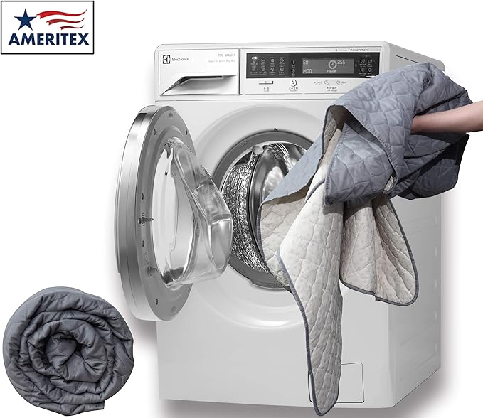 Ameritex Couch Sofa Slipcover 100% Waterproof Nonslip Quilted Furniture Protector Slipcover for Dogs, Children, Pets Sofa Slipcover Machine Washable (Stone Blue, 68'')