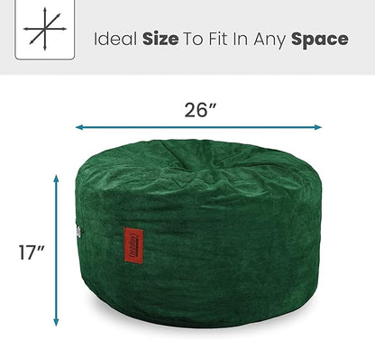 CordaRoy's Corduroy Bean Bag Pouf Footstool, Rainforest