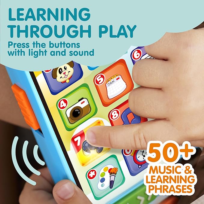 JOYIN Baby Toys 6-12 Months - Cell Phone with 4 Game Modes & 50+ Music and Learning Phrases, Educational Toys for Toddlers, Kids Phone Birthday Gifts for Girls Boys Age 1 2 3 Year Old