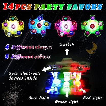 Party Favors for Kids 4-8-12, Pinata Goodie Bag Stuffers LED Light Up Fidget Spinner Bracelets, Glow in The Dark Party Supplies,Prize Return Gifts for Kids Birthday Halloween Christmas Classroom party