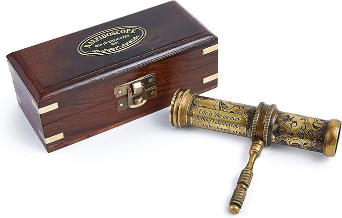 Handmade Kaleidoscope Educational Vintage Collection | Birthday | Any Occasion Gift for Kids and Adults (with Handle, One)