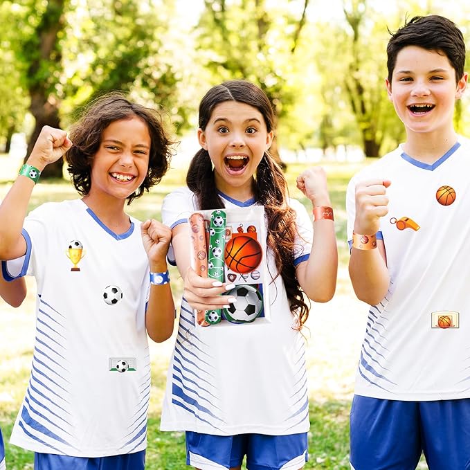 BenLouis 240Pcs Sports Party Favors Football Basketball Soccer Baseball Pencils Stickers School Stationery Bulk for Kids Sports Party Team Gift Fillers School Classroom games Rewards Supplies
