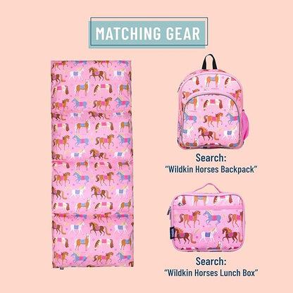 Wildkin Kids Floor Lounger: Ideal for Boys and Girls, Travel-Friendly, Perfect for Sleepovers - Pillow Lounger for Kids, Requires Standard Size Pillows Not Included (Horses)