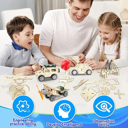 LINAYE Valentines Cards for Kids Classroom with Stem Kits, 24 Packs Valentines Day Gifts for Kids Class, Valentines Day Exchange Gifts for Boys Classroom Class, Valentines Party Favors for Kids Classroom School