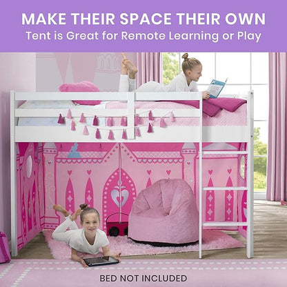 Delta Children Loft Bed Tent Curtain Set for Low Twin, Disney Princess