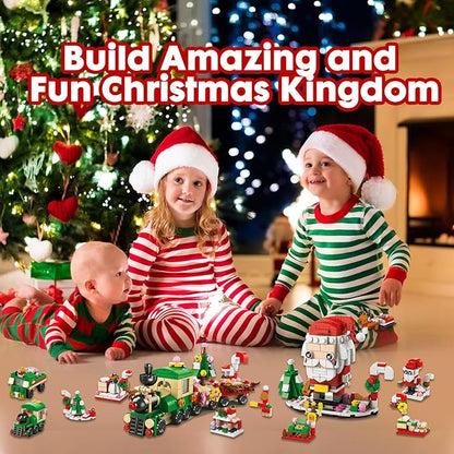 Calendar 2024 Christmas Building Blocks Set, 6 IN 1 Christmas Toys, Building Blocks Toys Holiday Countdown Calendars, Ideas Gift for for Teens Boys Girls 6-12 Year (Large)