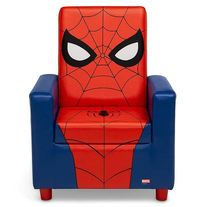 Delta Children High Back Upholstered Chair,Wood Spider-Man
