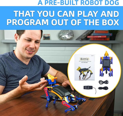 Robot Dog Bittle X (Pre-Assembled) | Robotics Kit | Coding Smart Robot Kit, Voice Control Smart IoT Robot | Programmable Quadruped Robot, Open Source Legged Robot, STEM & Robotics Education